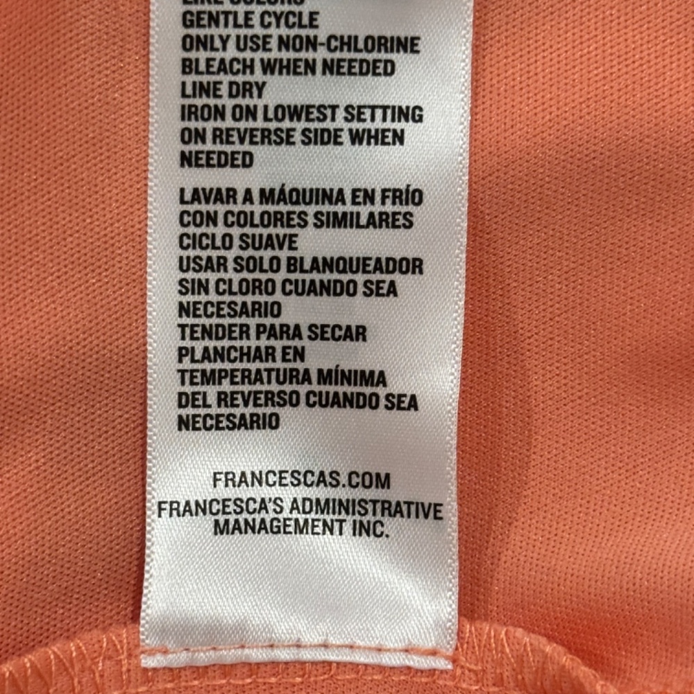 NWT Francesa's Mi Ami sleeveless, peach-colored mini dress Size Small - Picture 5 of 5